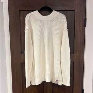 We The Free White Crew Neck Sweater